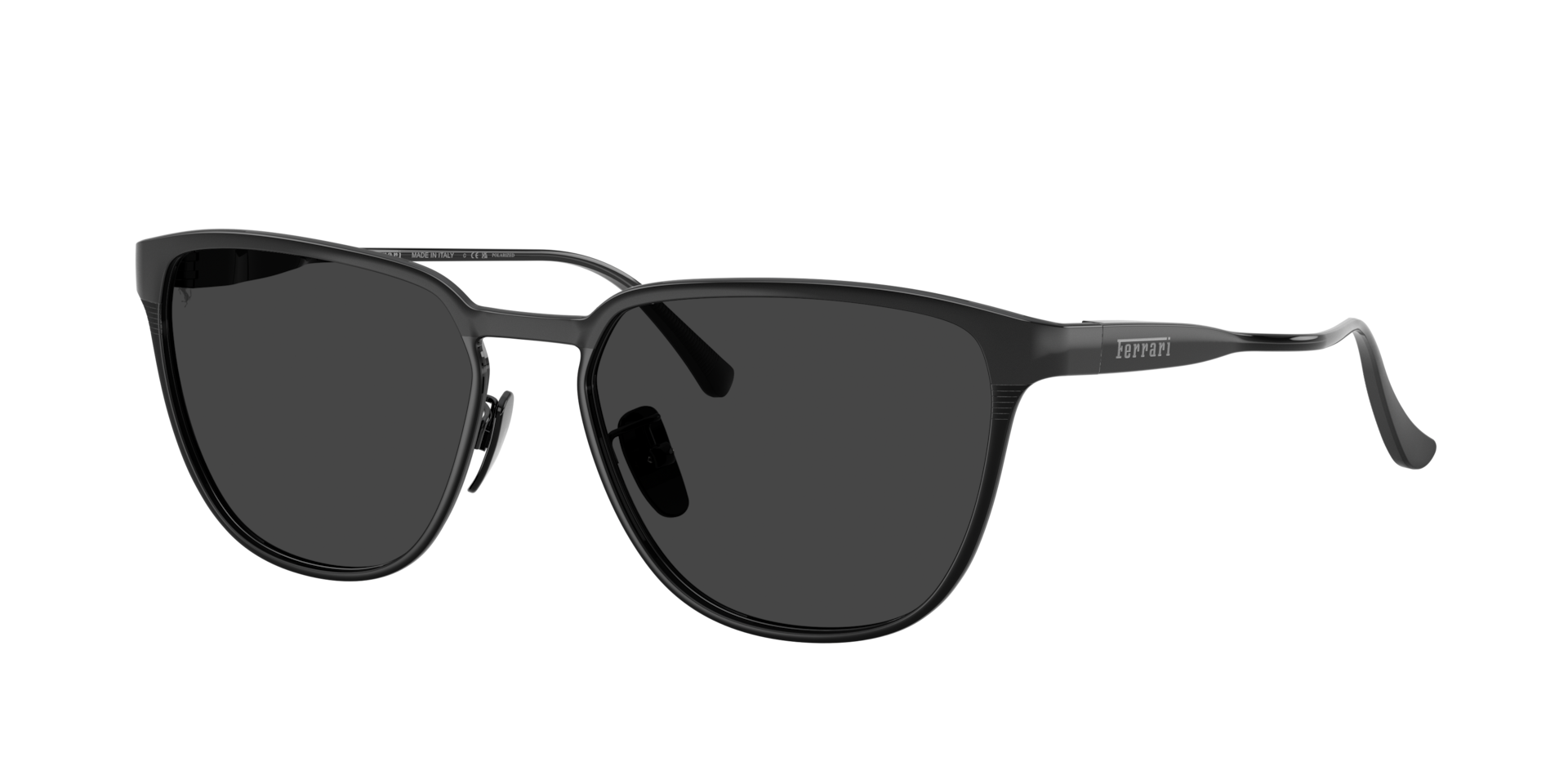 Ferrari Unisex Sunglass FH1032D -  Frame color: Black Matte, Lens color: Black/Crystal