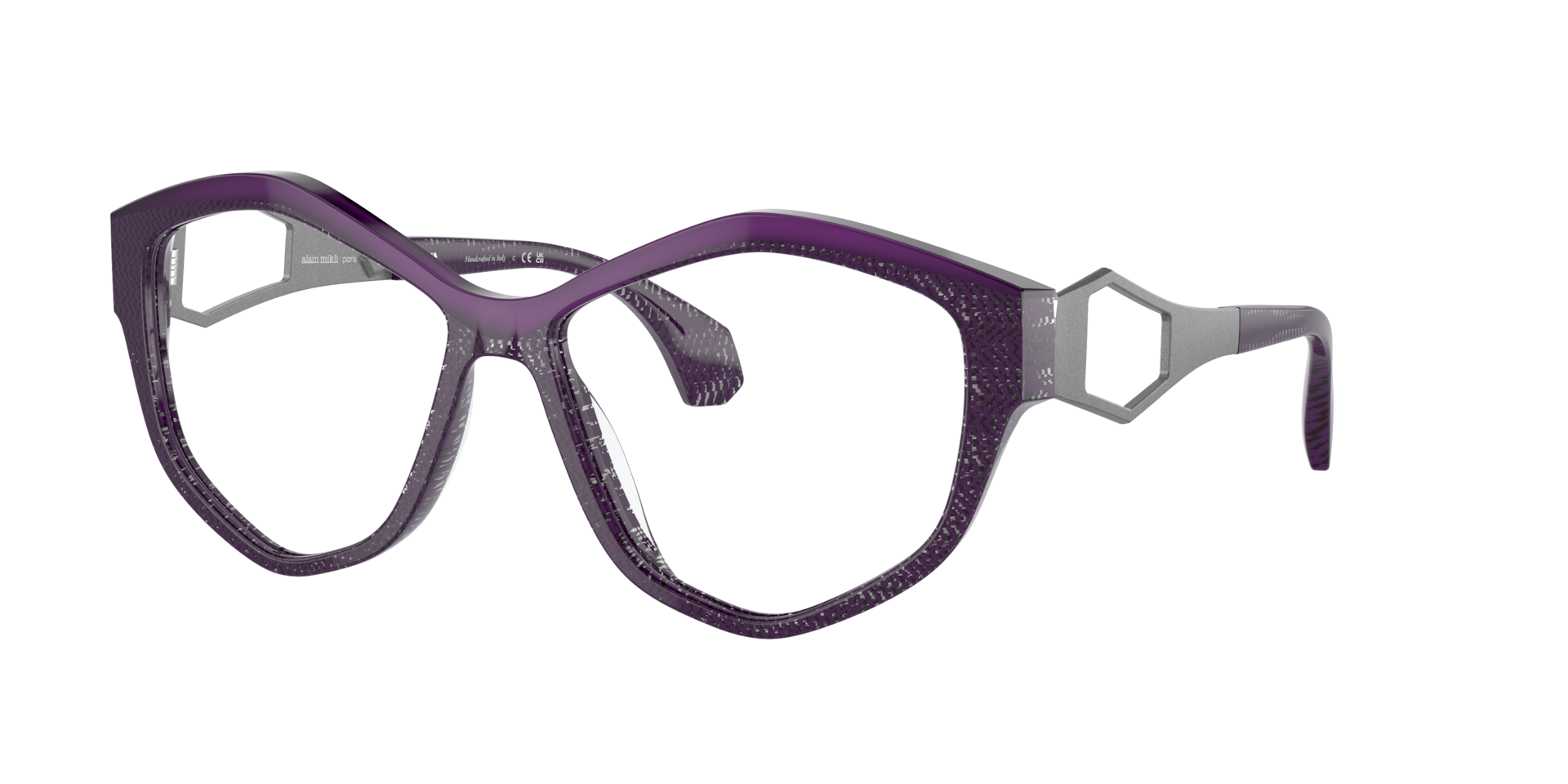 Alain Mikli Woman Sunglass A05501 -  Frame color: New Pointillee Purple/Purple, Lens color: Photo Clear to Amethyst Quarz