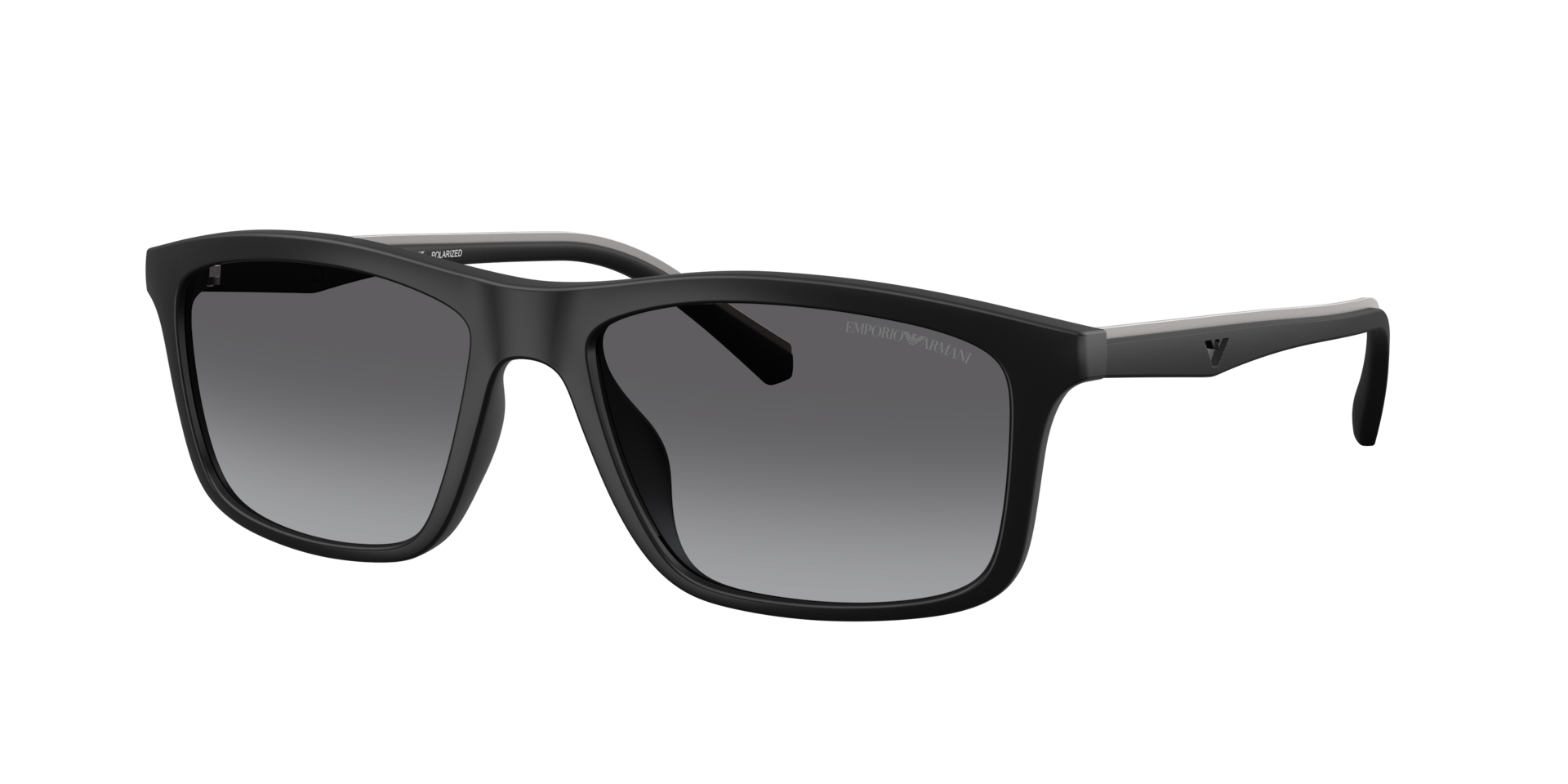 Emporio Armani Homme Sunglass EA4257U - Couleur du Monture: Noir mat, Couleur de Lentille: Dégradé Gris Polarisé