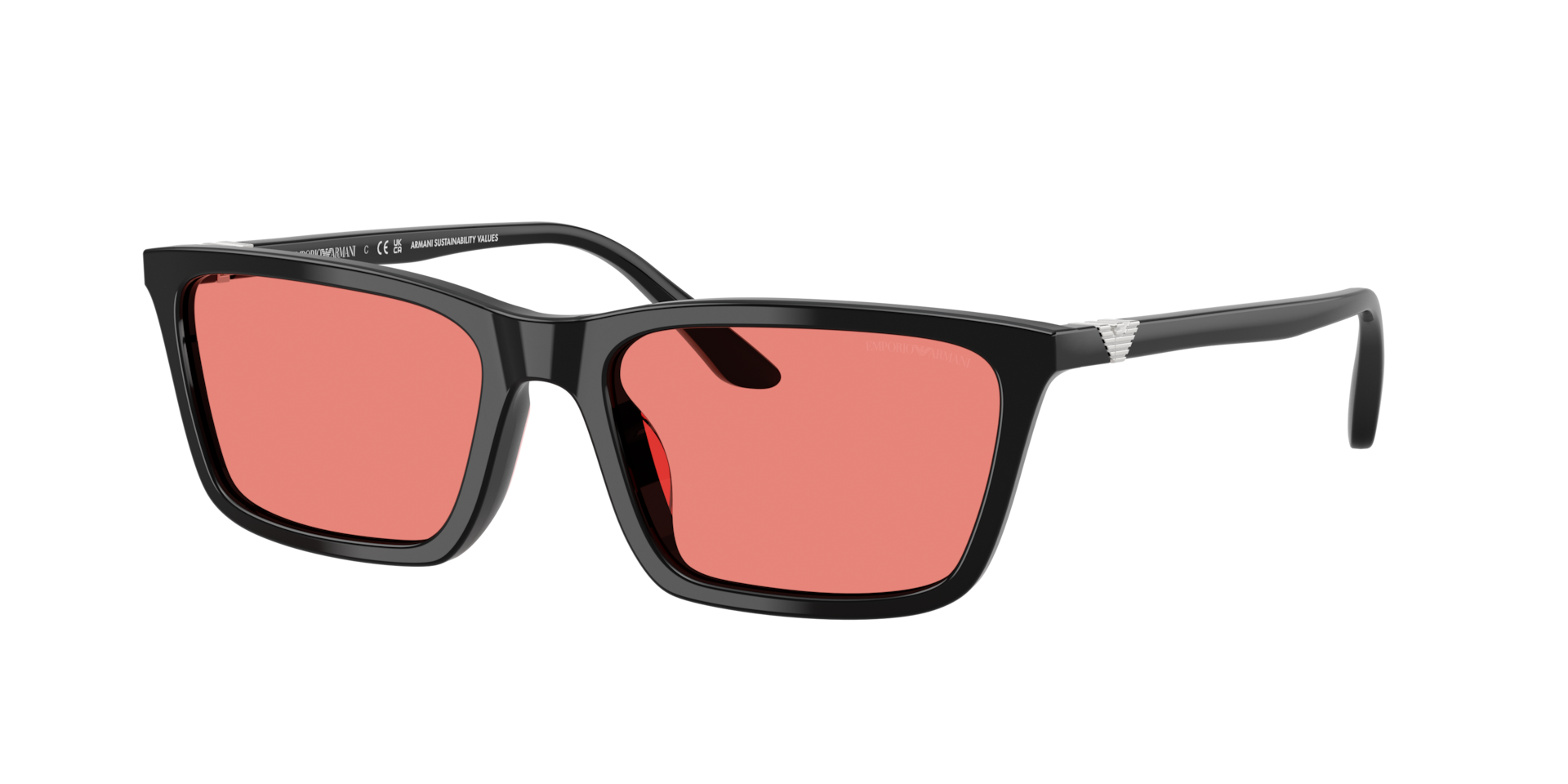 Emporio Armani Woman Sunglass EA4239U -  Frame color: Shiny Black, Lens color: Pink