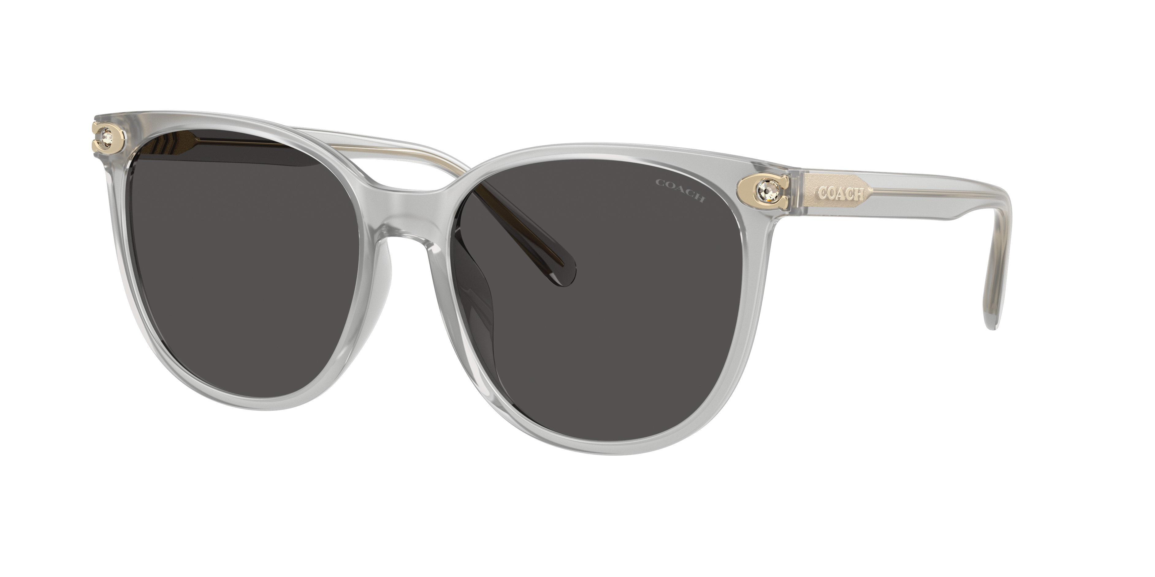 Coach Woman Sunglass CW428 -  Frame color: Transparent Dove, Lens color: Grey Solid
