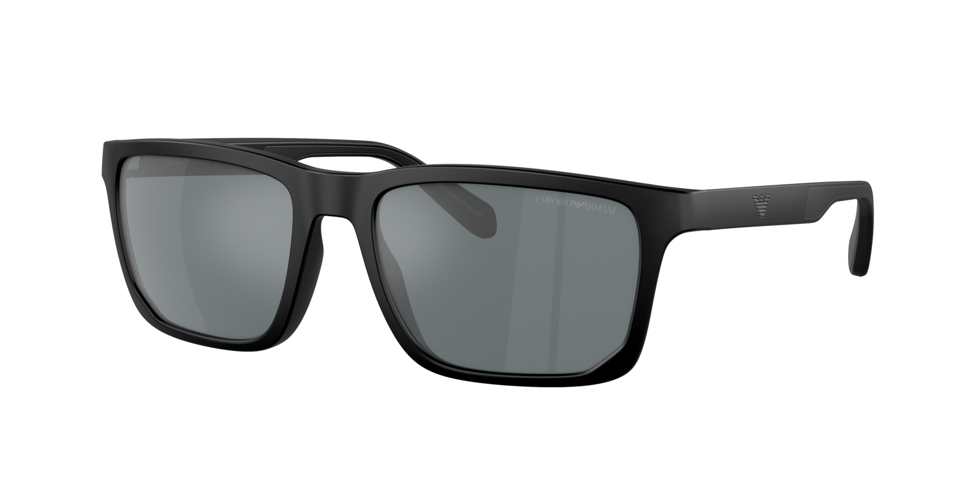 Emporio Armani Man Sunglass EA4219 -  Frame color: Matte Black, Lens color: Grey Mirror Black