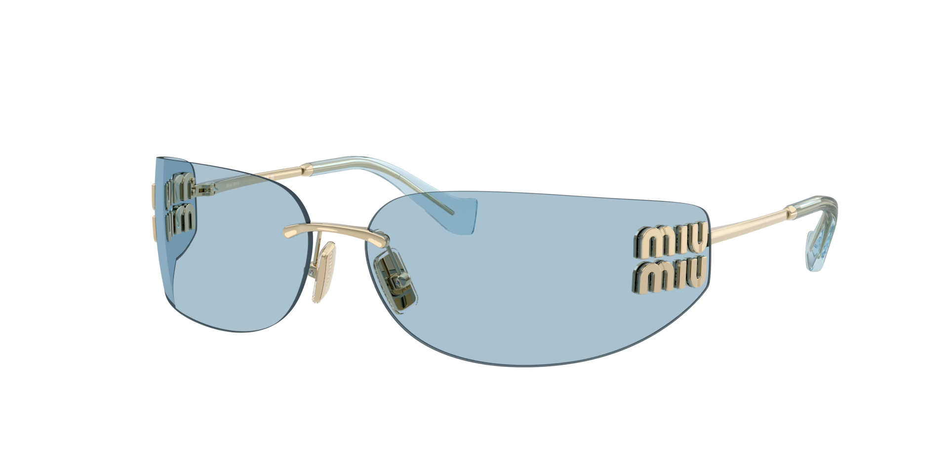 Miu Miu MU A51S M (75 - 14) with Blue lenses and Gold frame