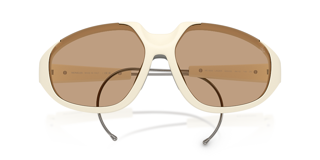 Moncler LASZER L (63 - 12) with Brown lenses and White frame