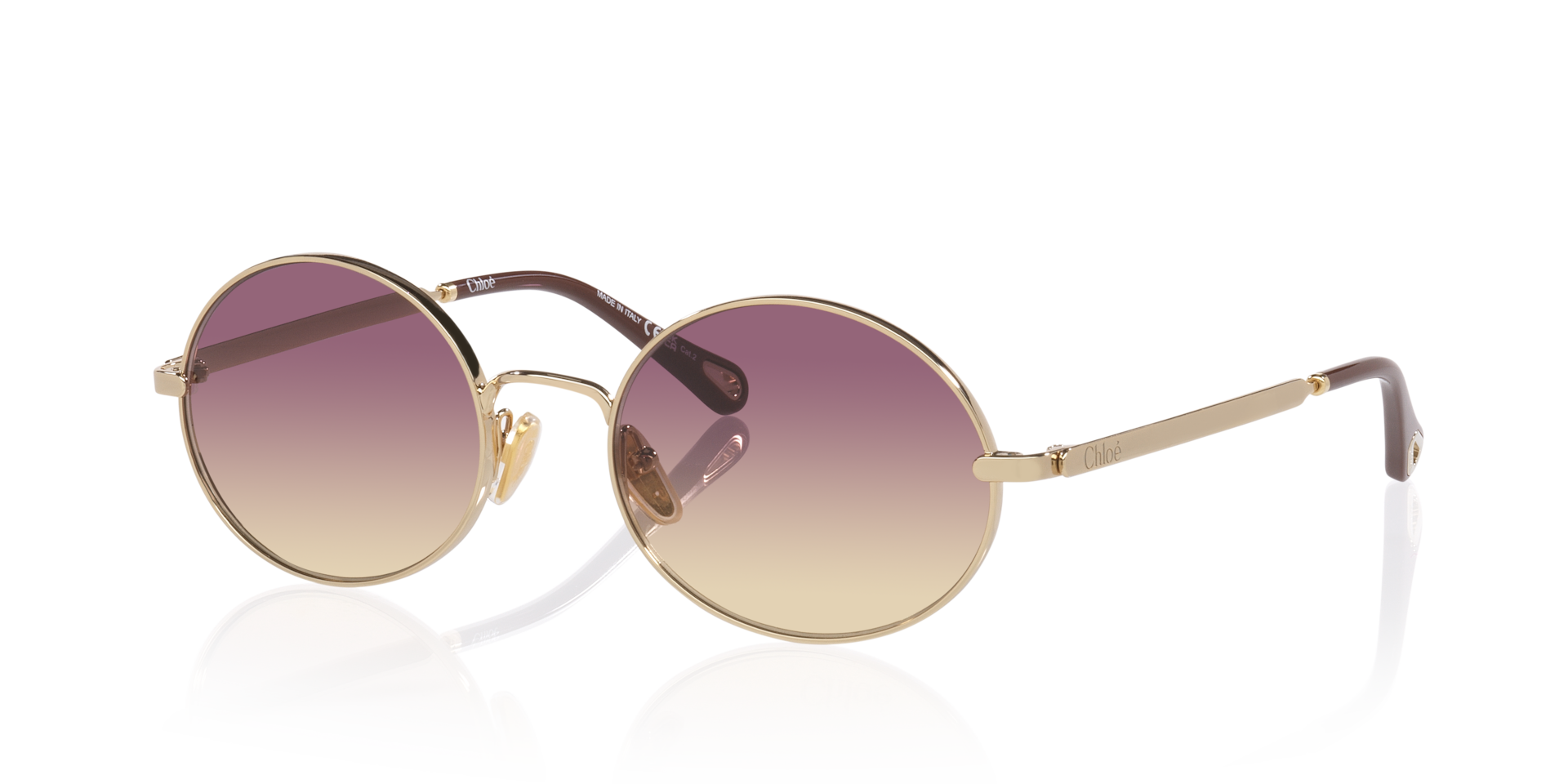 Chloé CH0326S XL (55 - 20) with Pink lenses and Gold frame