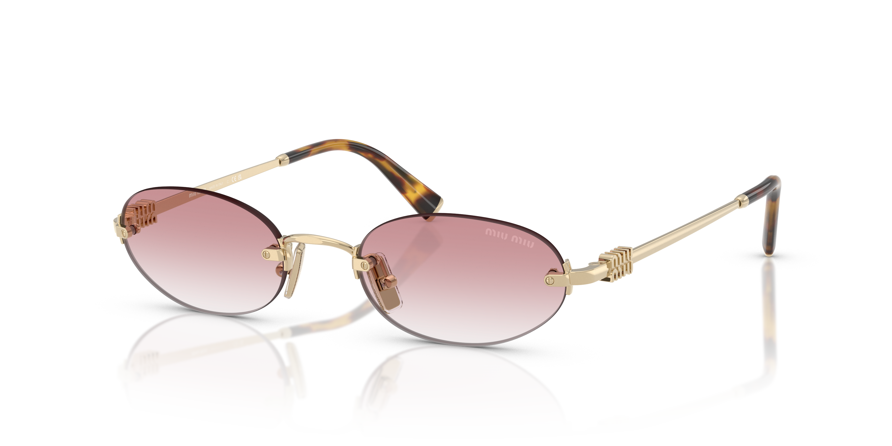 Miu Miu MU A54S S (51 - 20) with Pink lenses and Gold frame