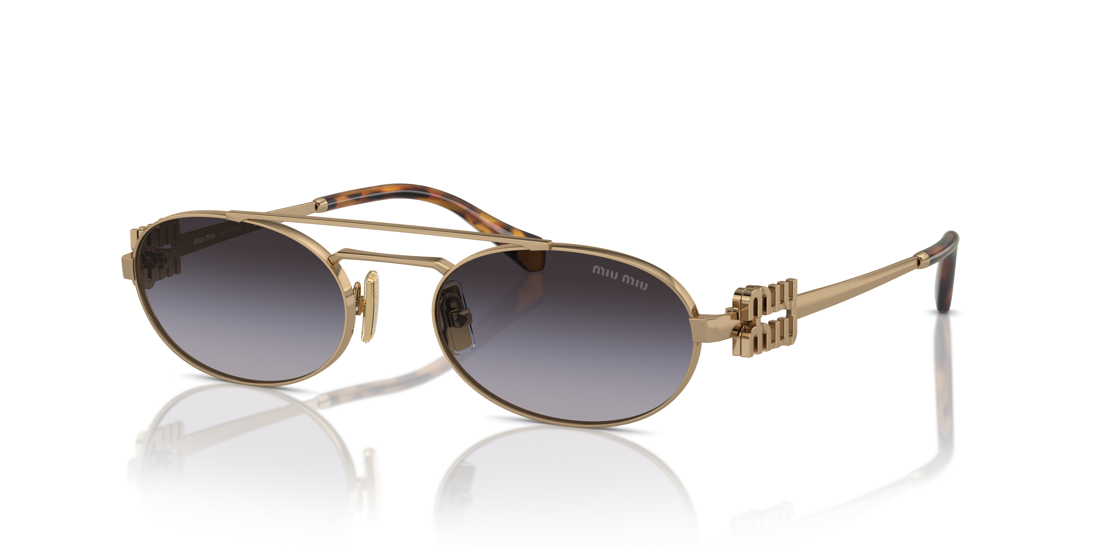 miuページ Miu Miu MU 54ZS M (53 - 19) with Grey lenses and Gold frame