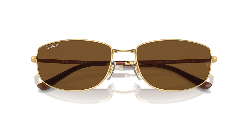 Ray-Ban RB3732 L (56 - 18) with Brown lenses and Gold frame