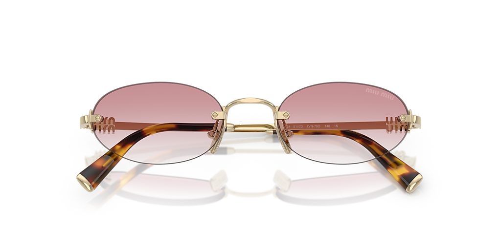 Miu Miu MU A54S S (51 - 20) with Pink lenses and Gold frame  display picture 1