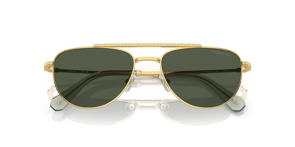 Swarovski SK7007 M (53 - 17) with Green lenses and Gold frame