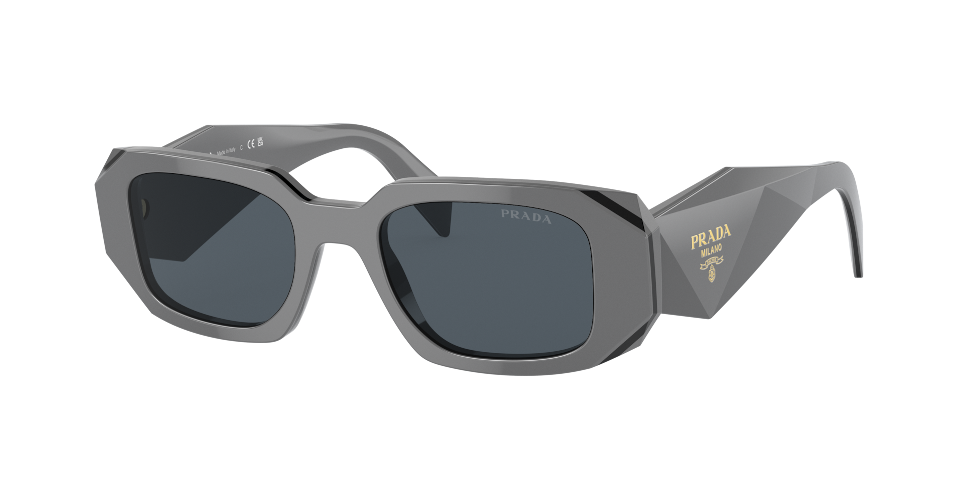 Prada Rectangular Sunglasses - Unisex - Sunglasses - Gray - 49 Mm - Accessories - Image 4