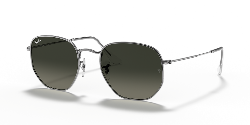 Ray-Ban Hexagonal Flat Lenses M (51 - 21) with Grey lenses and