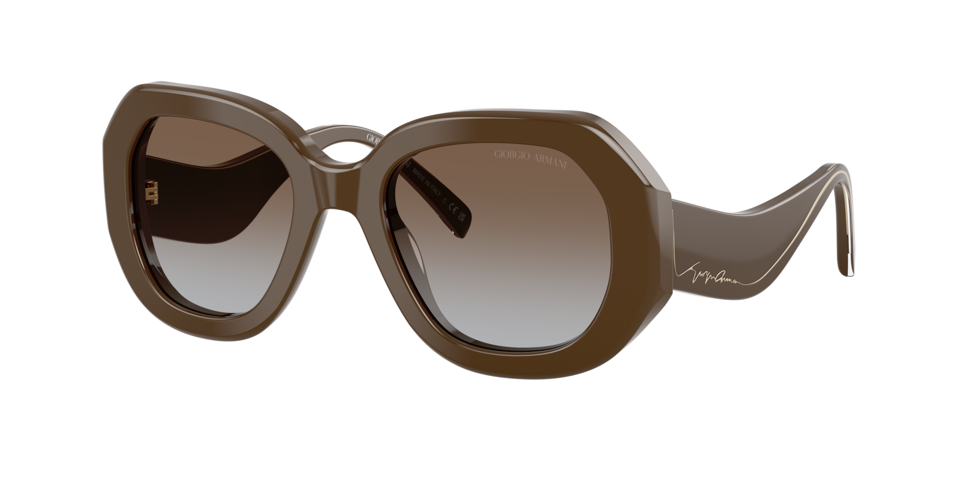 Giorgio Armani Woman Sunglass AR8248 - Frame color: Brown, Lens color: Grey Gradient Brown