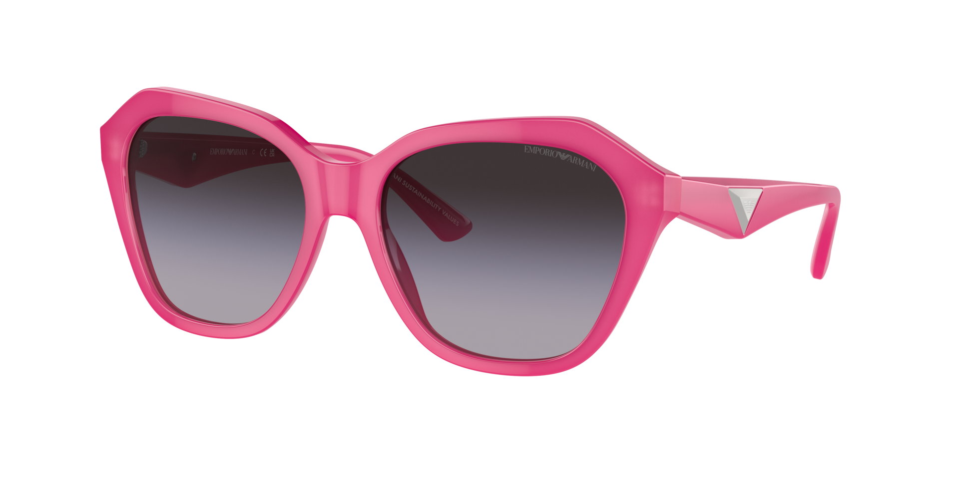 Emporio Armani Femme Sunglass EA4221 - Couleur du Monture Shiny Opaline Fuchsia Couleur de Lentille Dgrad Gris 84 €