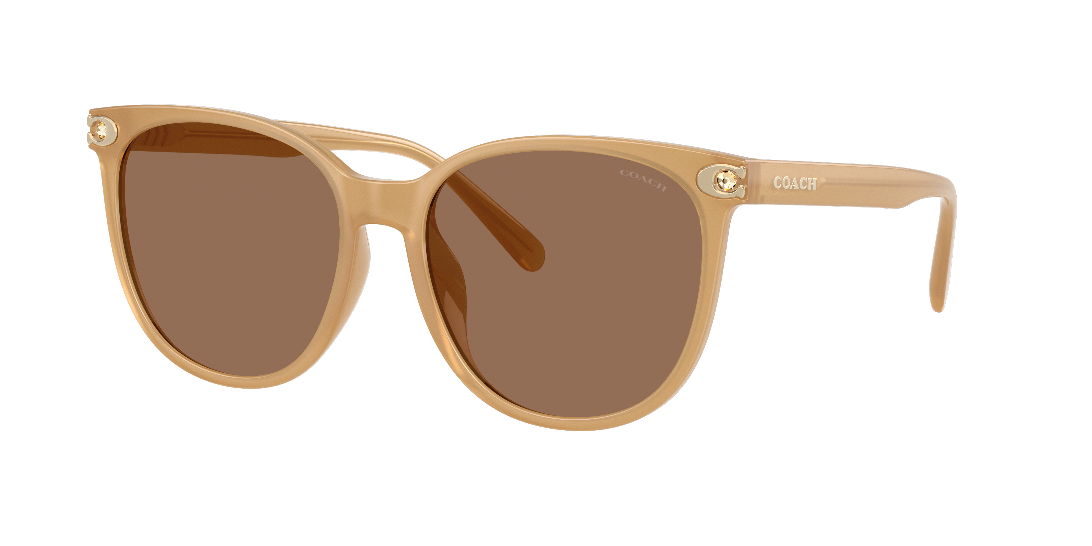 Coach Woman Sunglass CW428 -  Frame color: Milky Tea, Lens color: Brown Solid