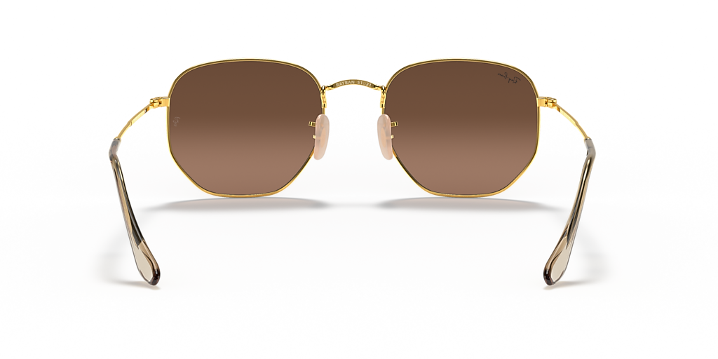 Ray-Ban Hexagonal Flat Lenses M (51 - 21) with Brown lenses and