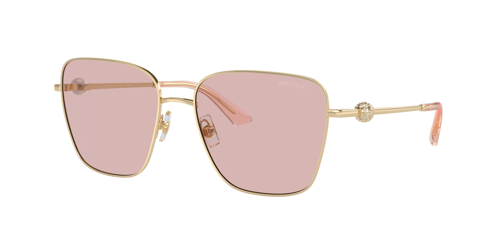 Jimmy Choo Woman Sunglass JC4005HB -  Frame color: Pale Gold, Lens color: Pink