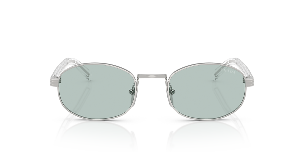 Prada PR B53S XXS (49 - 21) with Blue lenses and Silver frame