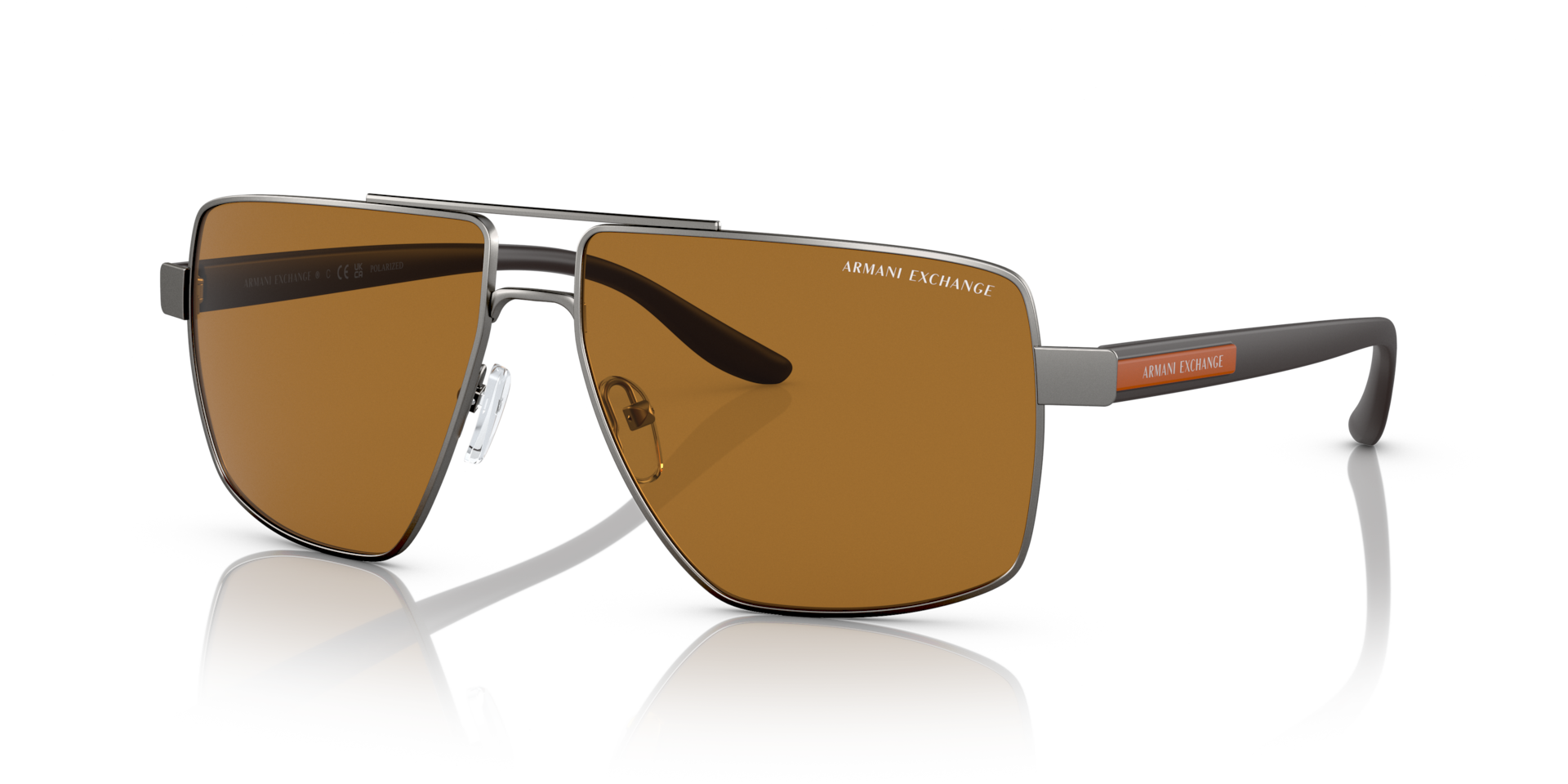 Armani Exchange AX2037S XL (60 - 14) com Lentes Marrom e Armação