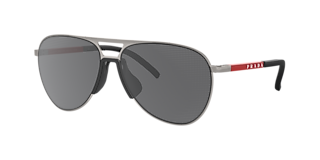 Prada Linea Rossa PS 54ZS XXL (60 - 17) com Lentes Cinza e Armação
