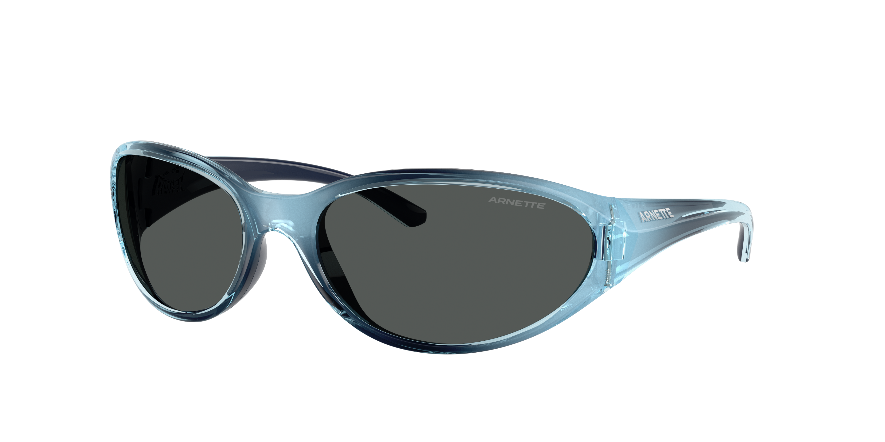 Arnette Man Sunglass Raven -  Frame color: Flashcoat Blue, Lens color: Dark Grey