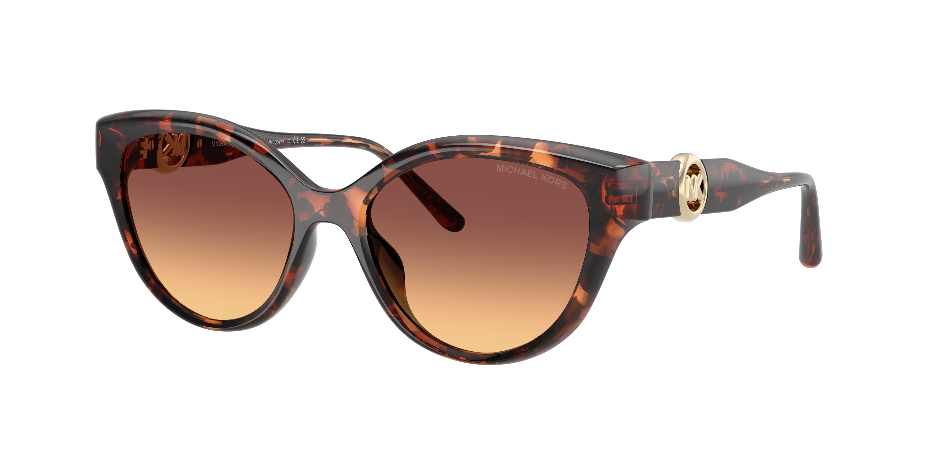 Michael Kors Woman Sunglass Nagoya -  Frame color: Luggage Tortoise, Lens color: Brown Gradient