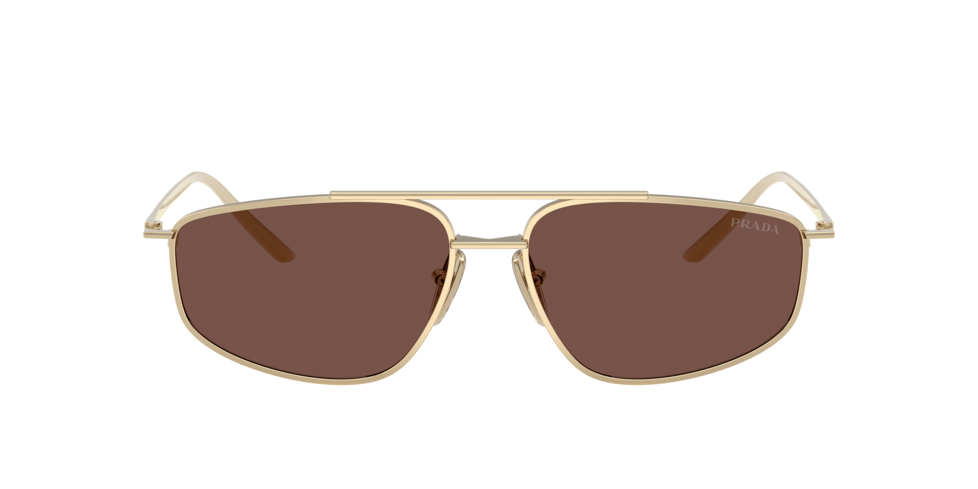 Prada PR C51S XL (58 - 15) with Brown lenses and Gold frame