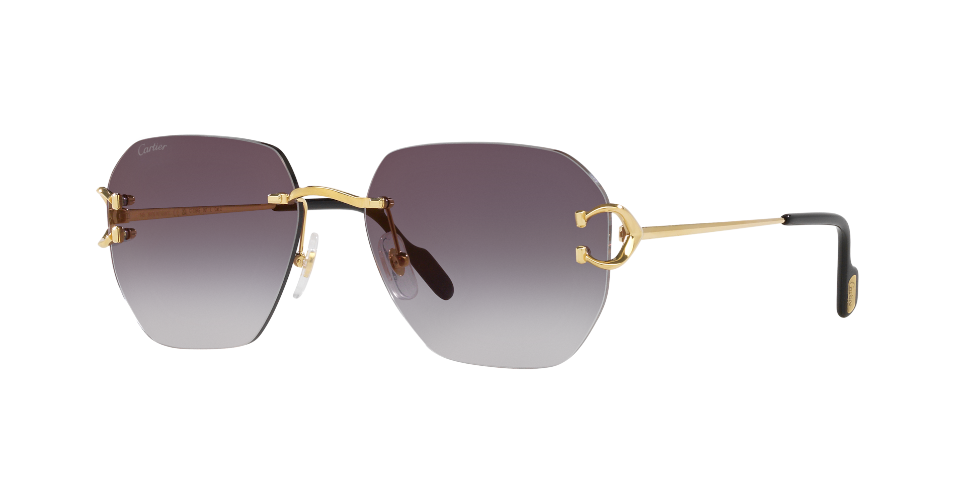 Cartier Unisex Sunglass CT0394S - Couleur du Monture Or Couleur de Lentille Gris 1050 €