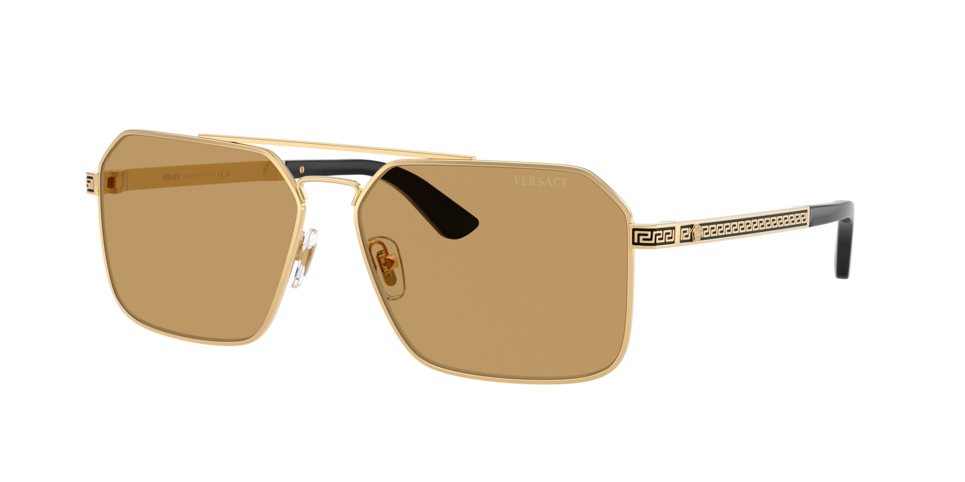 Versace Mann Sunglass VE2306 - Rahmenfarbe: Gold Versace, Linsenfarbe: Braun
