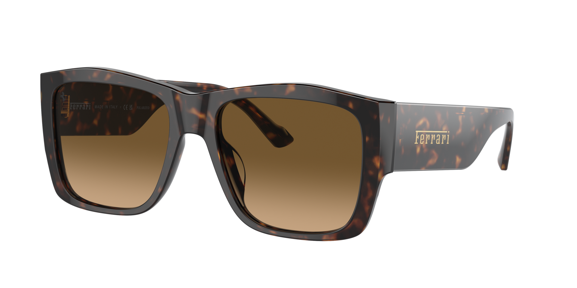 Ferrari Unisex Sunglass FH2003U - Couleur du Monture: Havana, Couleur de Lentille: Dégradé Marron Polarisé