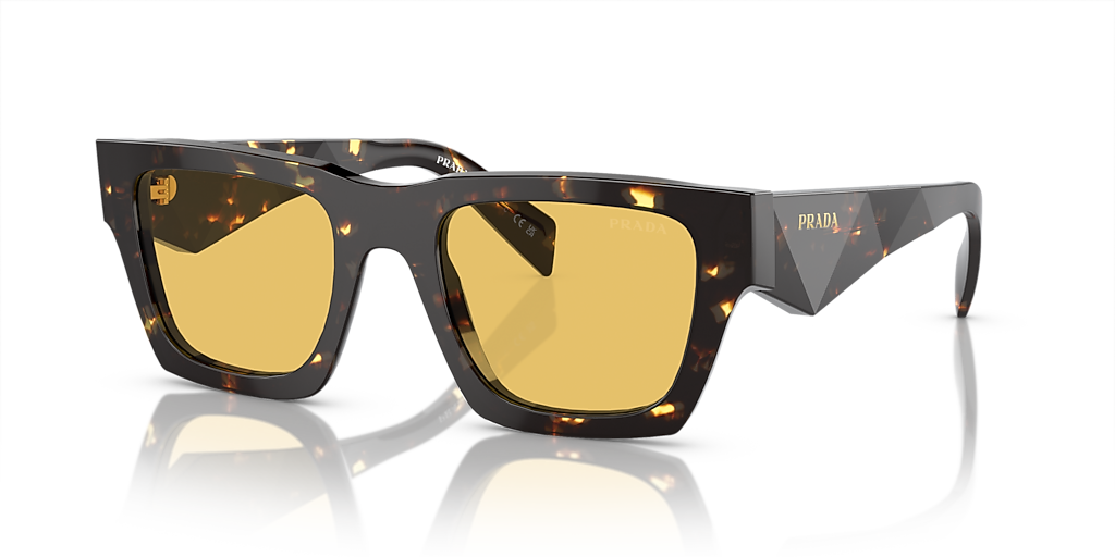 Prada PR A06S M (50 - 21) with Yellow lenses and Brown frame