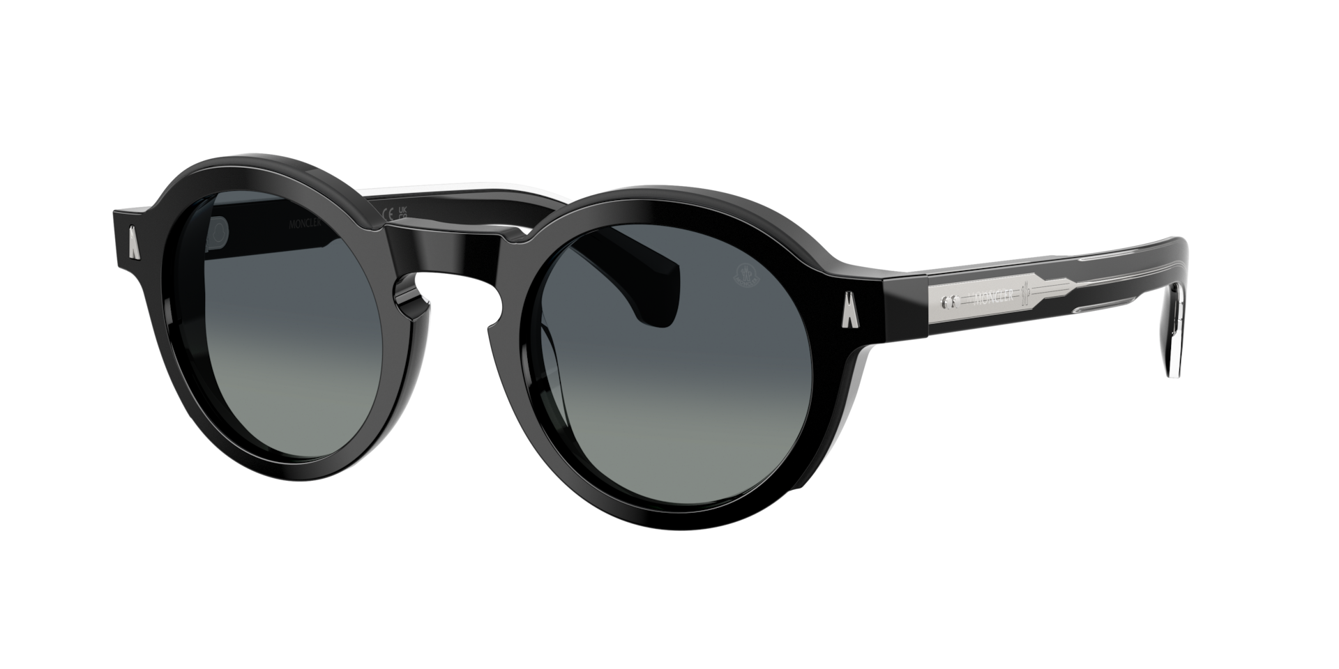 Moncler Unisex Sunglass ME6012 AURONE - Couleur du Monture Noir brillant Couleur de Lentille Dgrad Gris 420 €