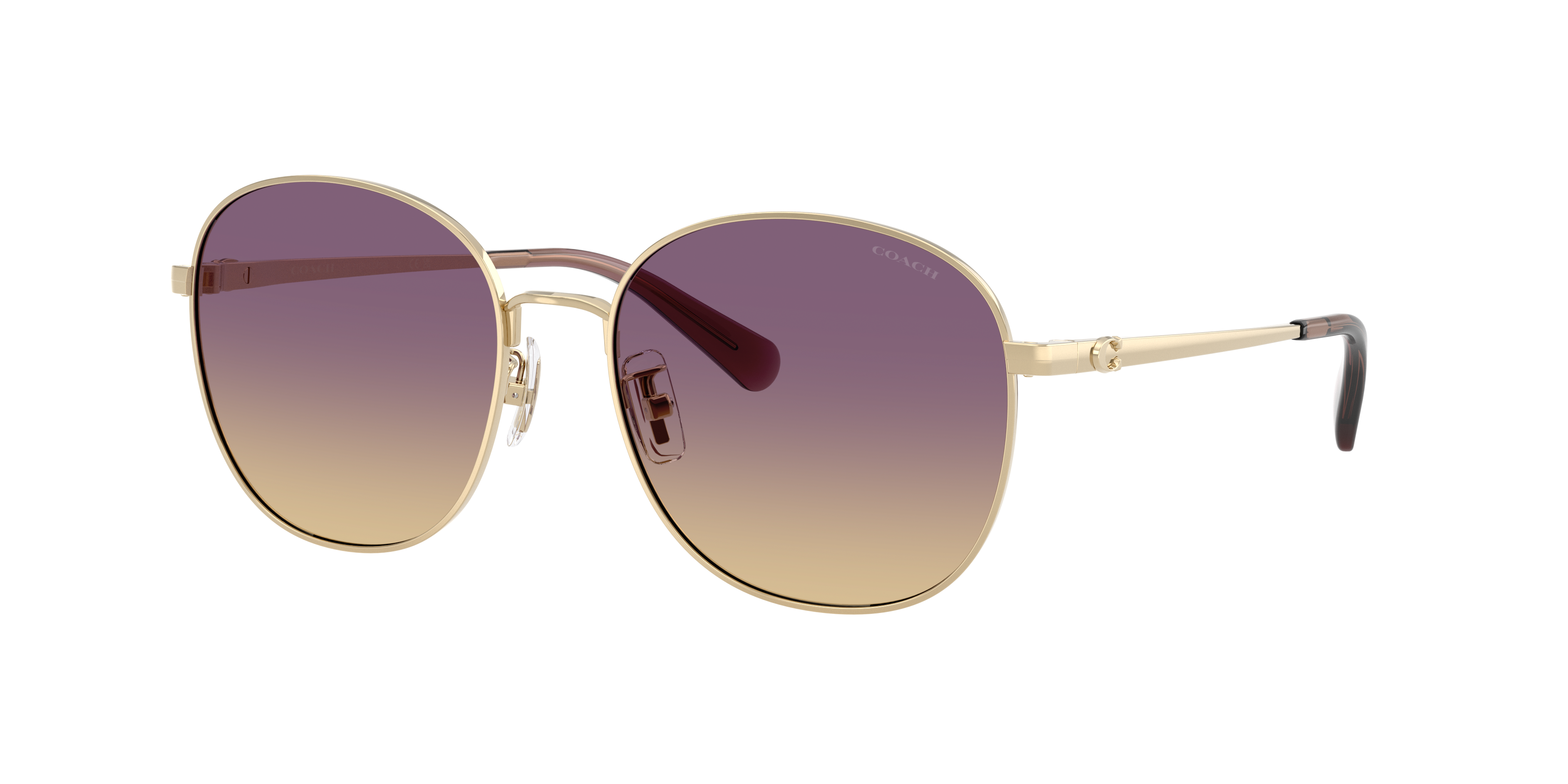 Coach Woman Sunglass CDP39 -  Frame color: Shiny Light Gold, Lens color: Iris Yellow Gradient