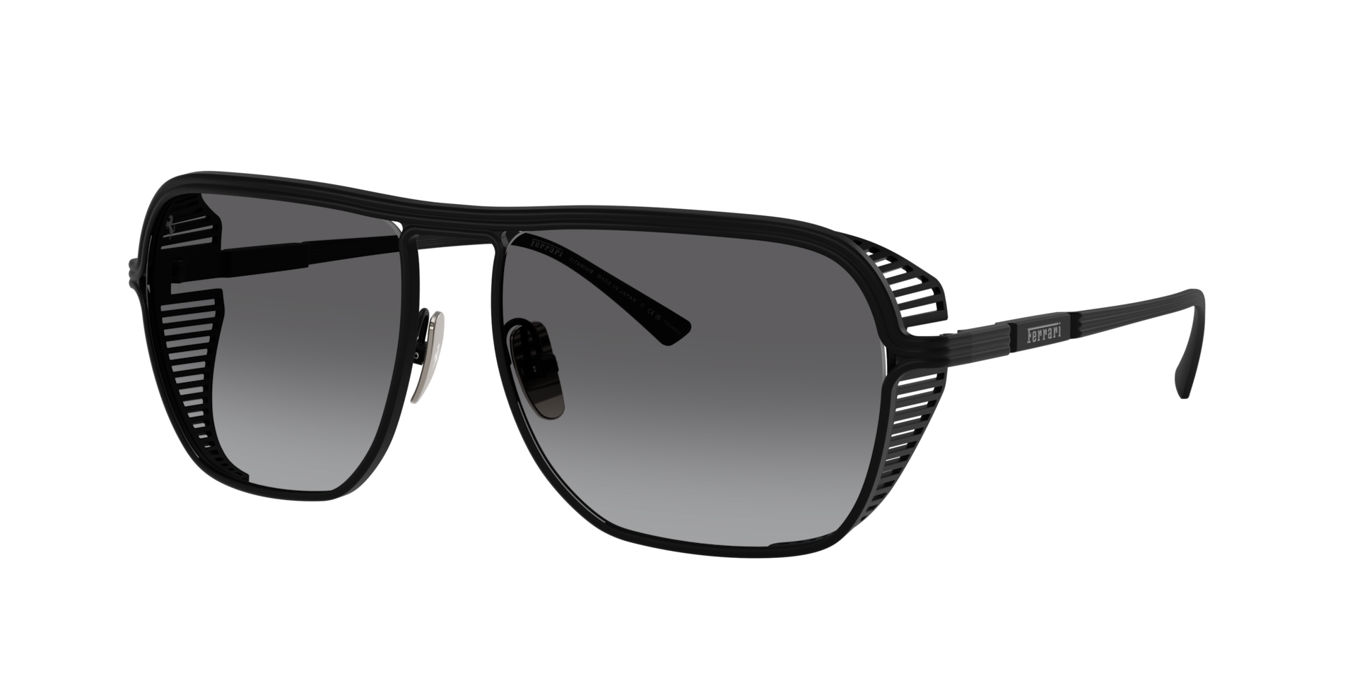 Ferrari Unisex Sunglass FH1014T - Couleur du Monture: Noir mat, Couleur de Lentille: Dégradé Gris Polarisé