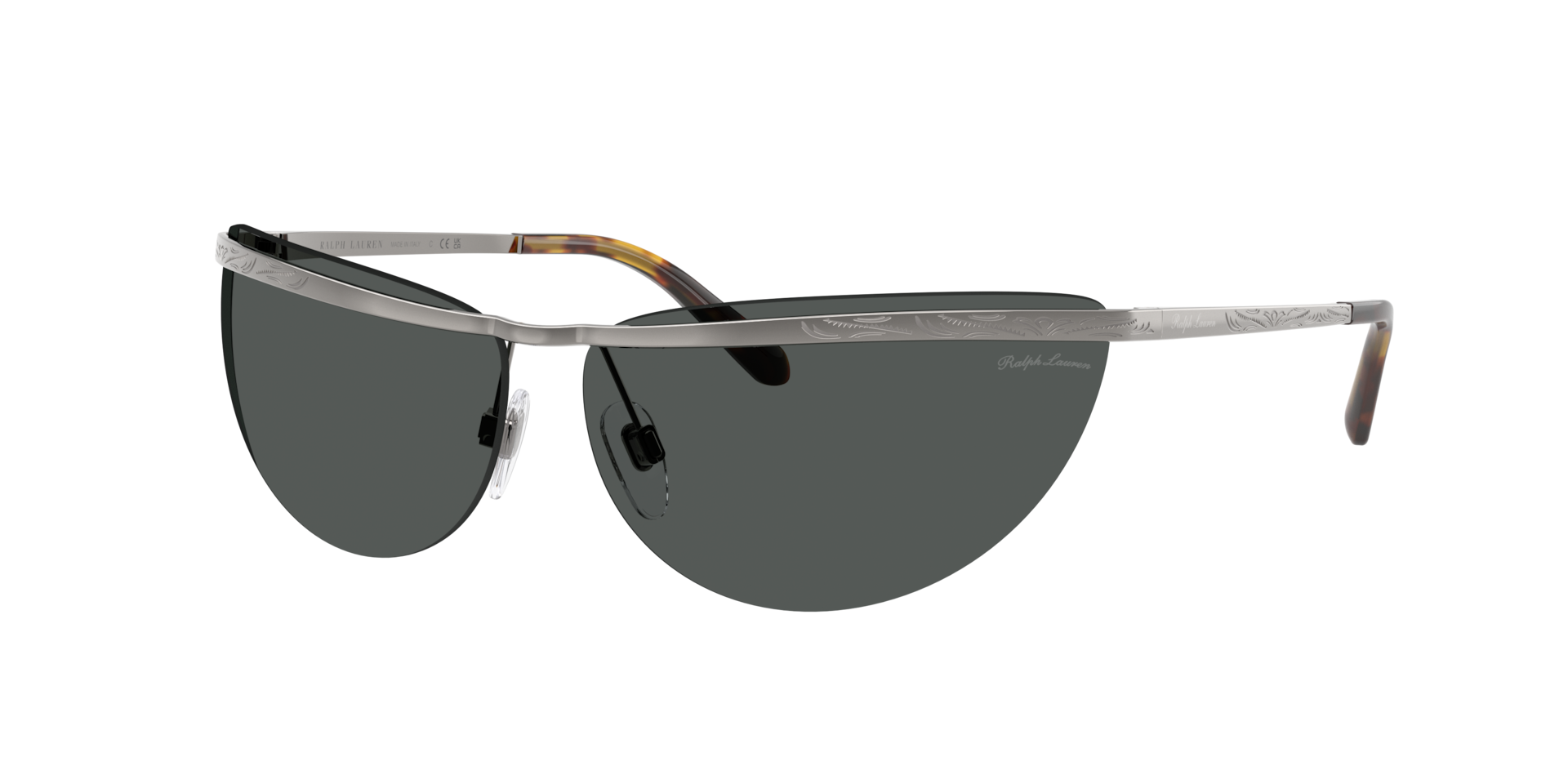 Ralph Lauren Woman Sunglass RL7097   Frame color Shiny Gunmetal Lens color Dark Grey