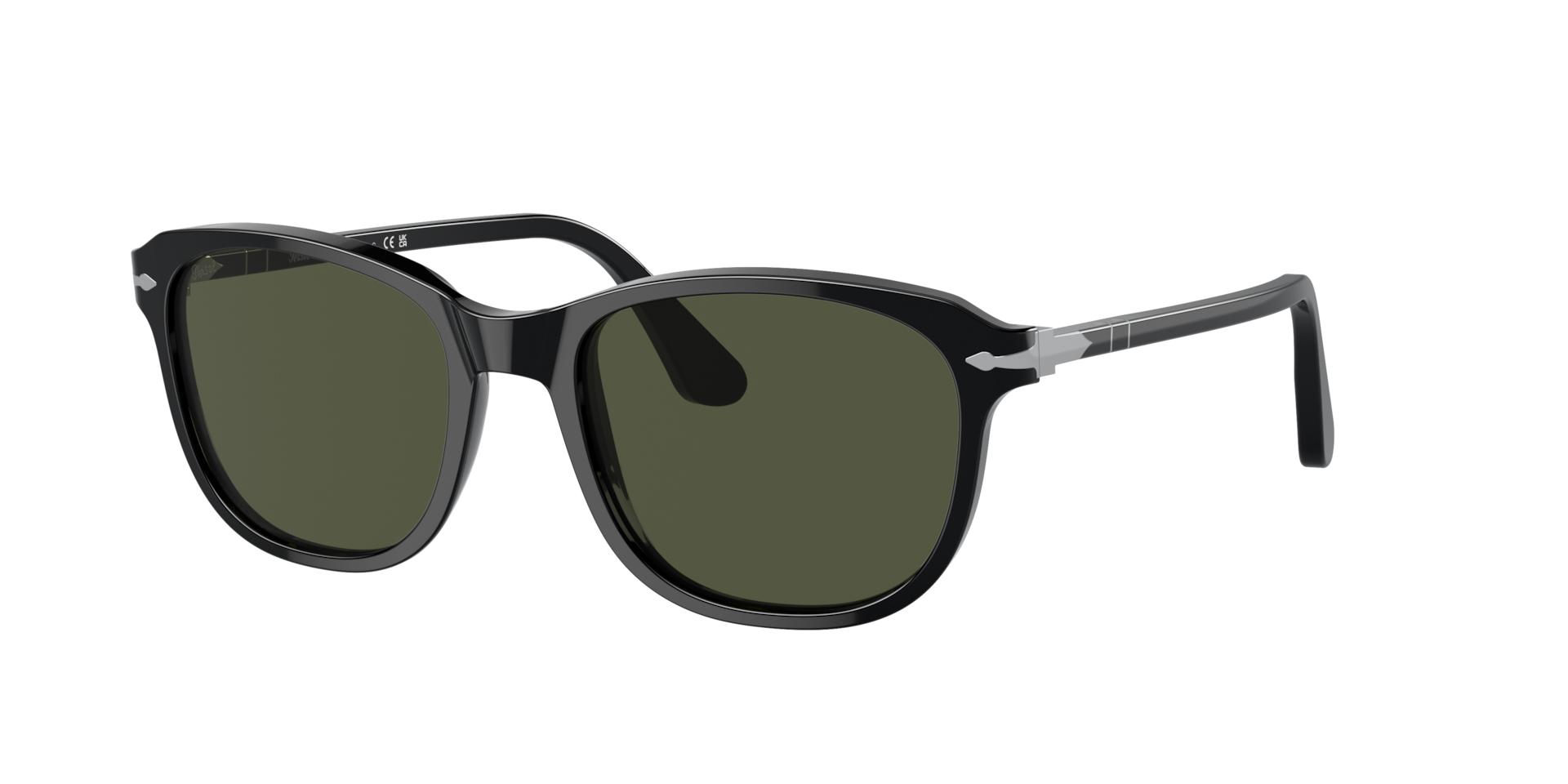Persol Unisex Sunglass PO1935S -  Frame color: Black, Lens color: Green