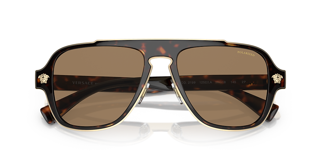 Versace VE2199 XL (56 - 18) with Orange lenses and Tortoise frame