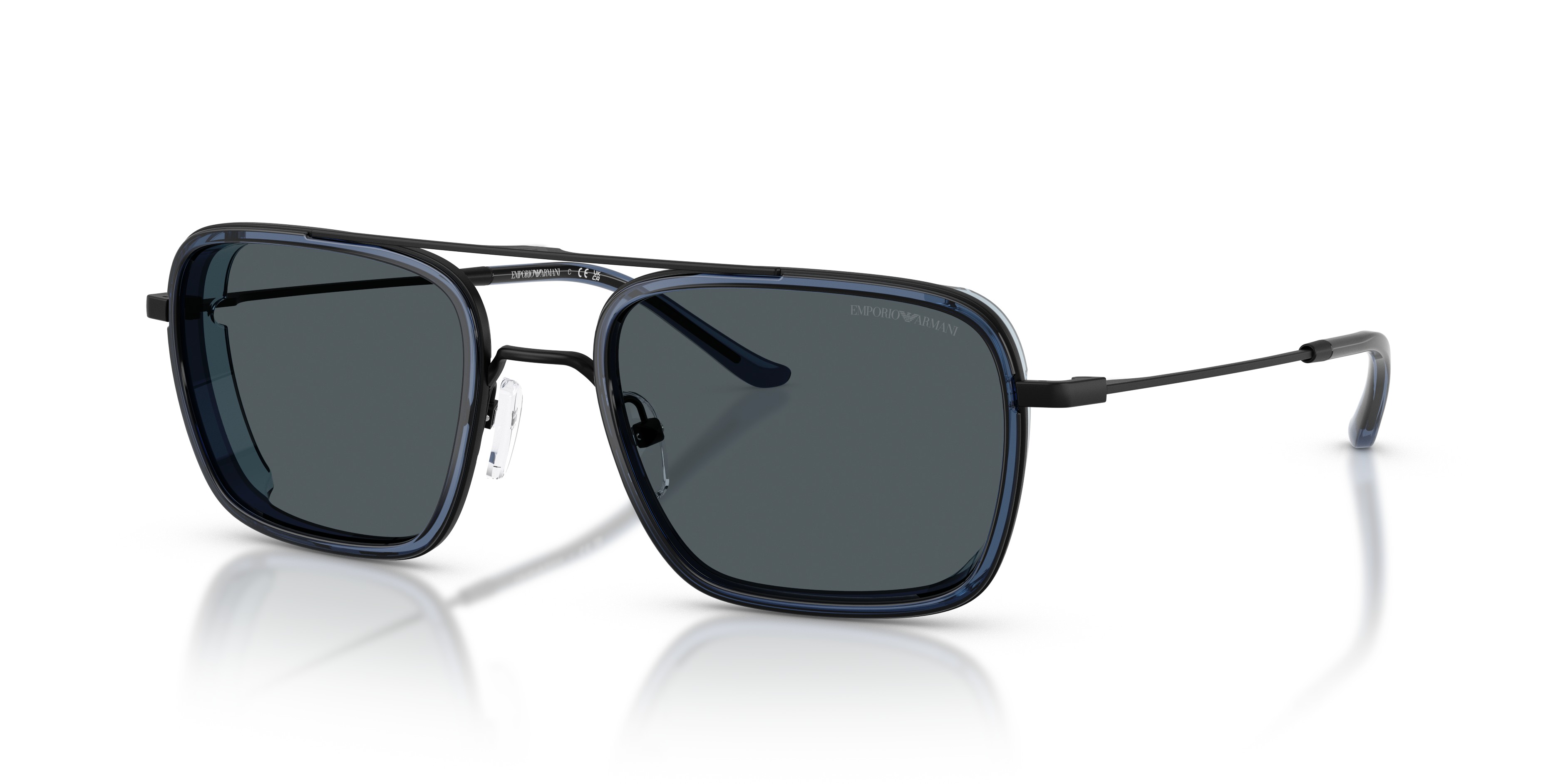 Emporio Armani EA2162 XL (54 - 21) with Blue lenses and Black