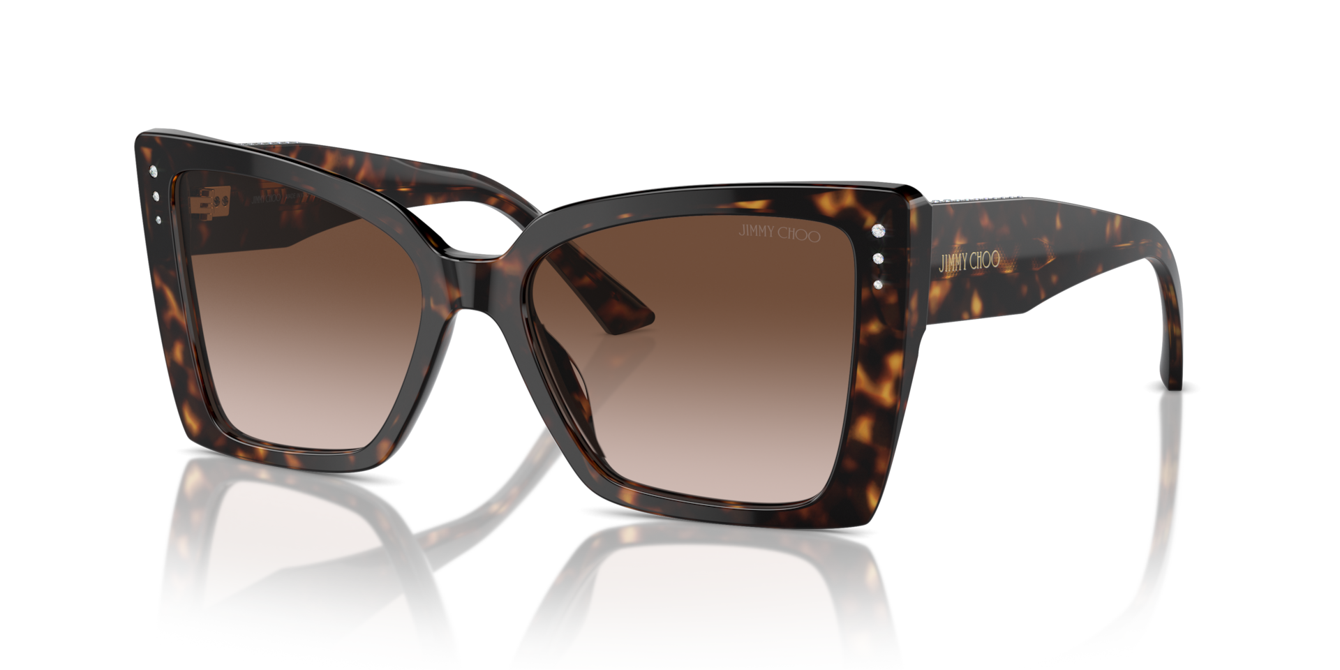 トップス chatmignon Jimmy Choo JC5001B S (54 - 17) with Brown lenses and Tortoise