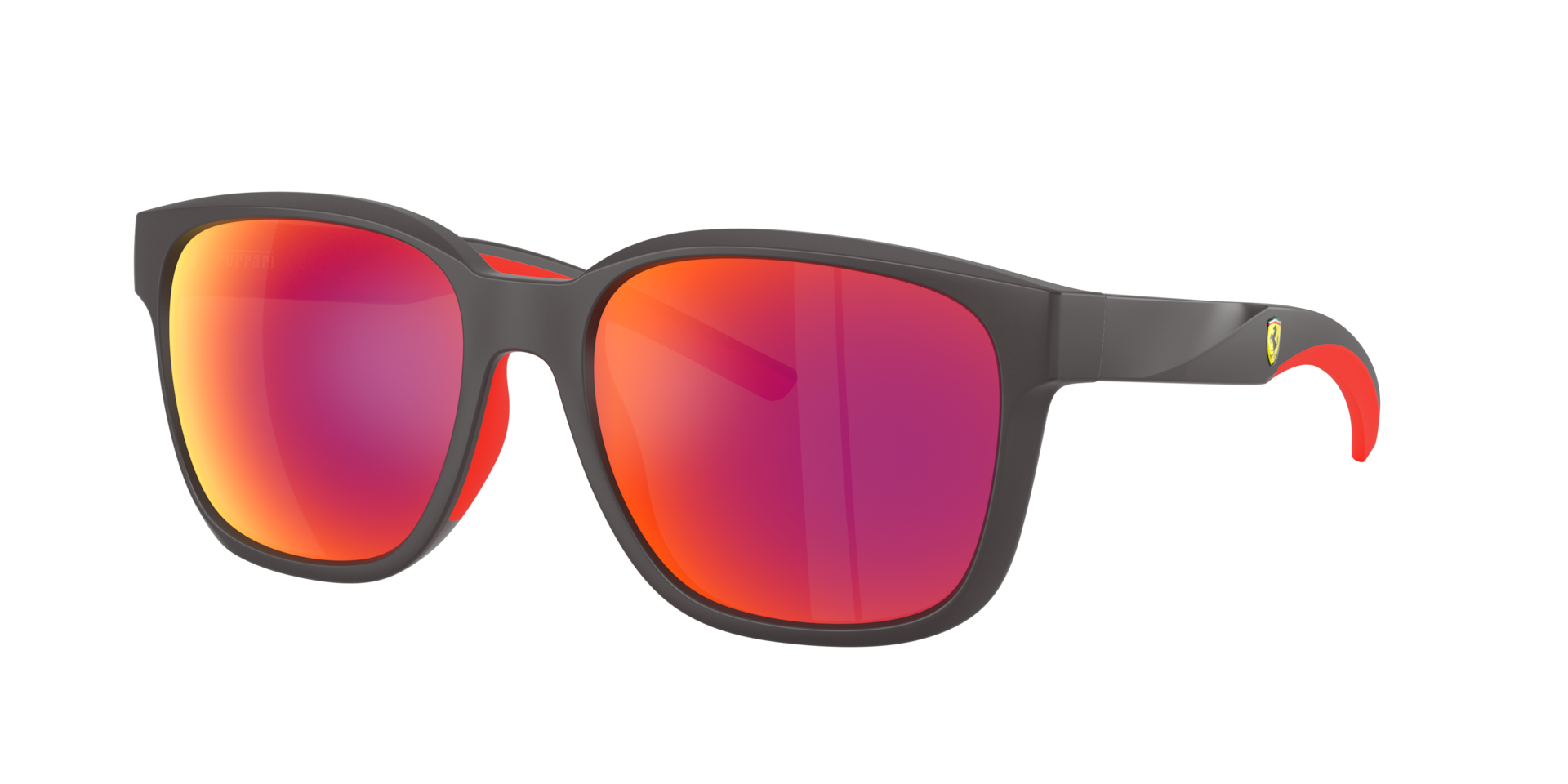 Scuderia Ferrari Unisex Sunglass FZ6019D -  Frame color: Matte Grey, Lens color: Red Gold Mirror