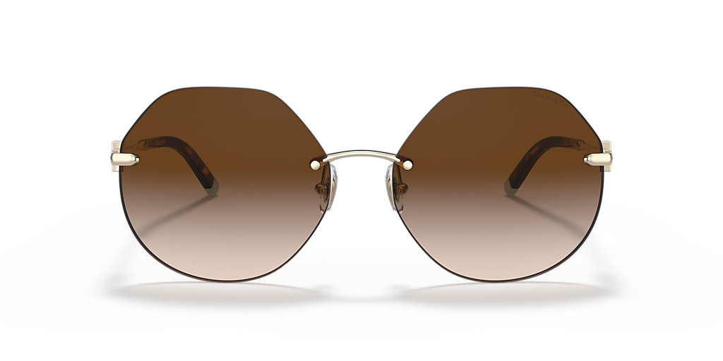 美品 Tiffany & Co. TF3077 ブラウンレンズ サングラス Tiffany & Co. TF3077 XL (60 - 17) with Brown lenses and Gold frame