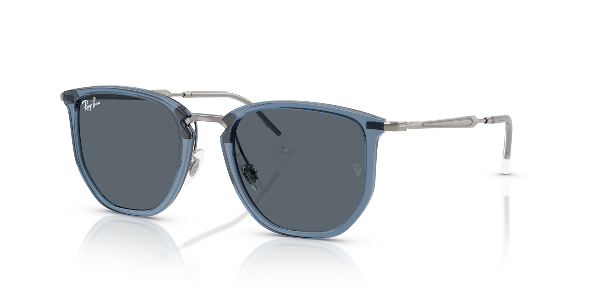 Ray-Ban サングラスRB4451 Ray-Ban RB4451 XXL (53 - 20) with Blue lenses and Blue frame