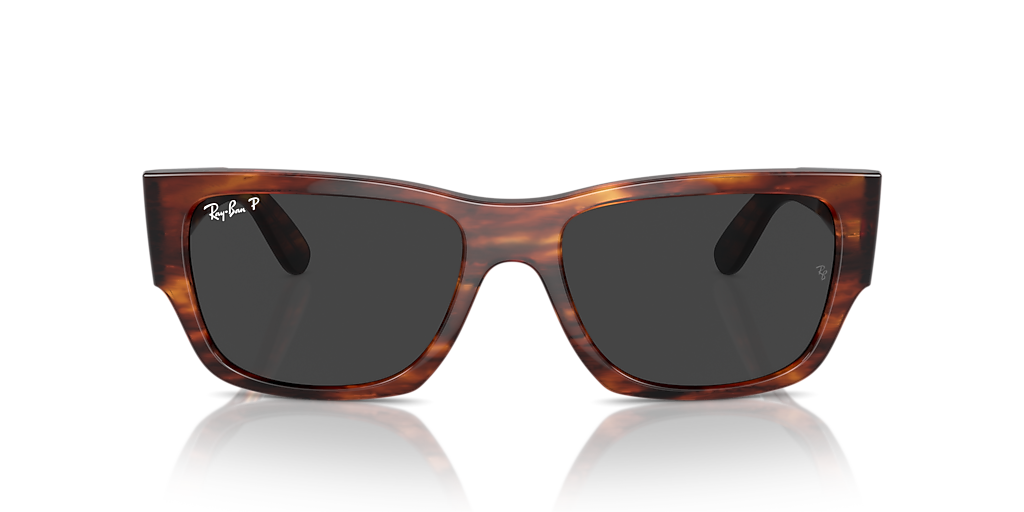 Ray-Ban Carlos M (56 - 18) with Black lenses and Brown frame  display picture 2
