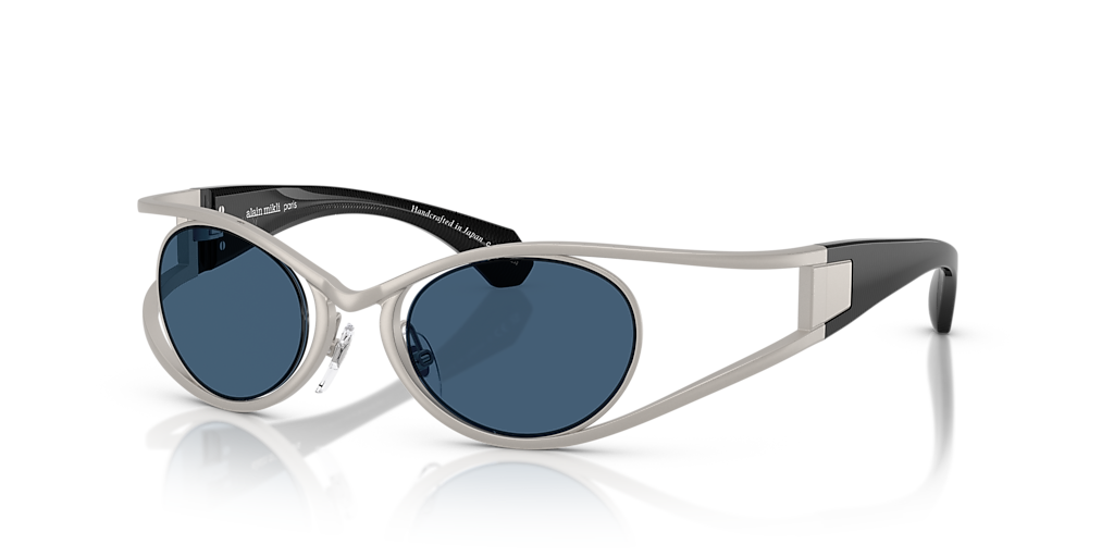 Alain Mikli A04501T XL (43 - 22) with Blue lenses and Silver frame