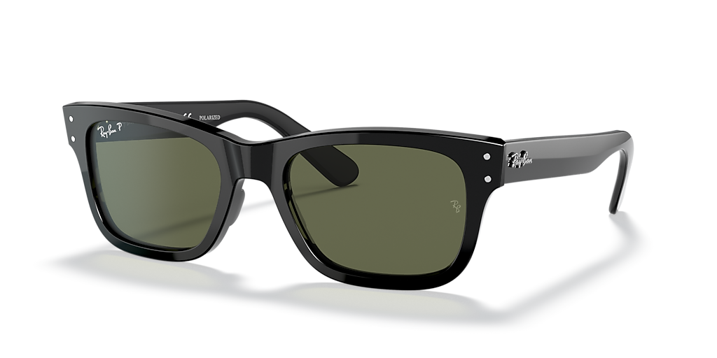 Ray-Ban Burbank XL (55 - 20) with Green lenses and Black frame