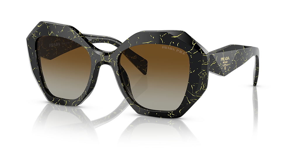 Prada PR 16WSF M (53 - 18) with Brown lenses and Black frame