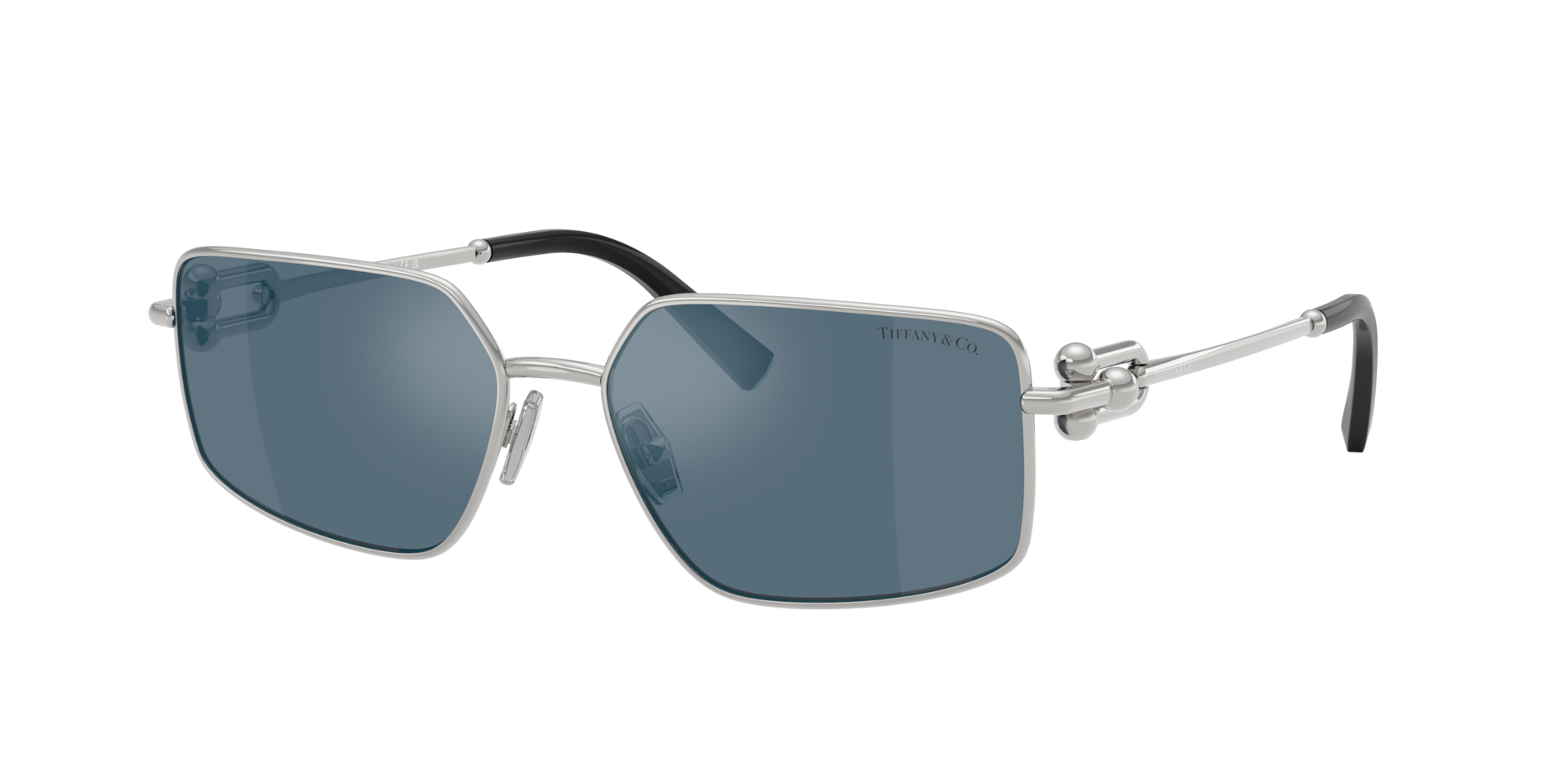 Tiffany & Co. Unisex Sunglass TF3111 -  Frame color: Silver, Lens color: Blue Internal Mirror Silver