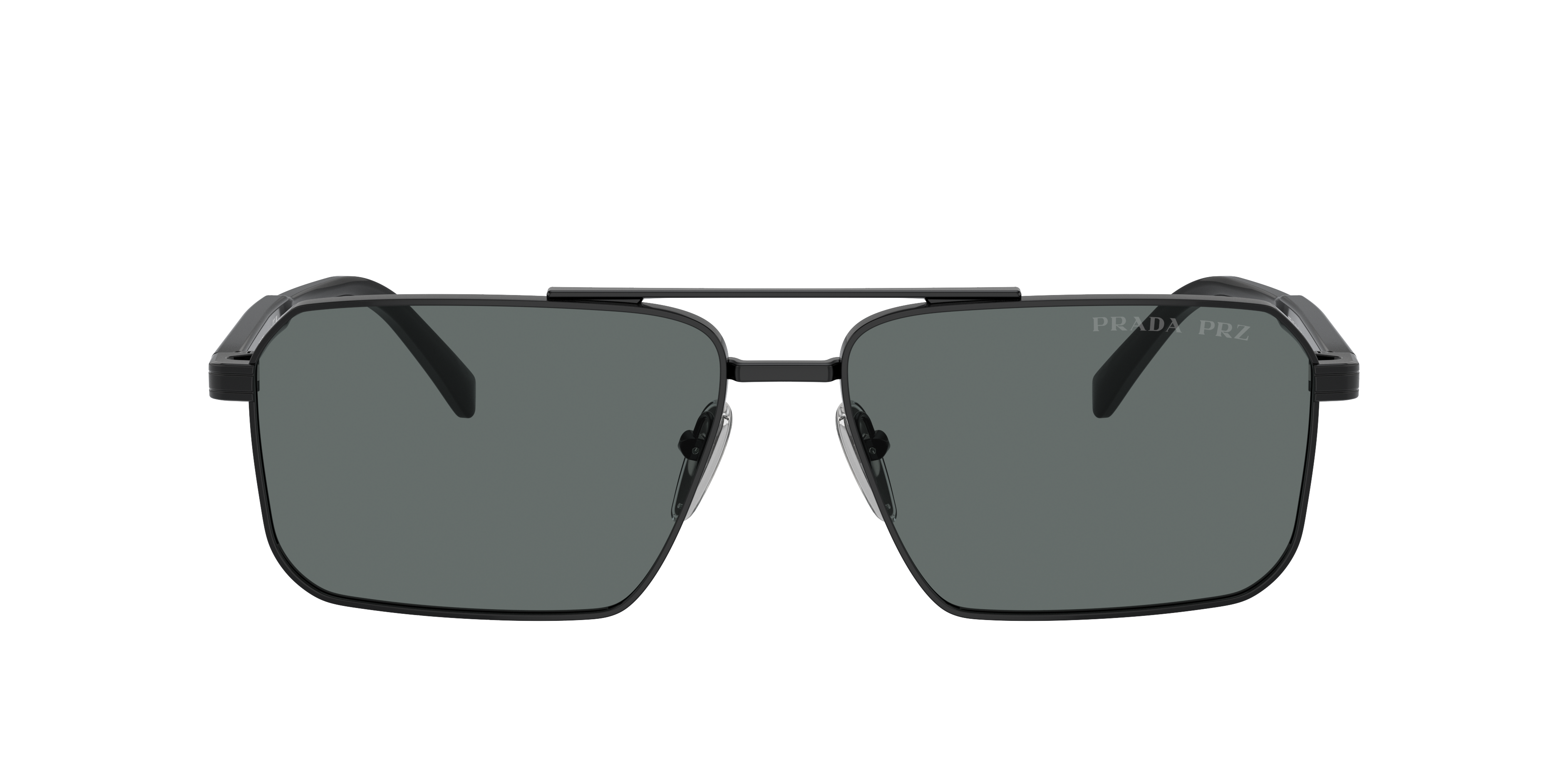 Prada PR A57S XL (61 - 15) com Lentes Cinza e Armação Preto