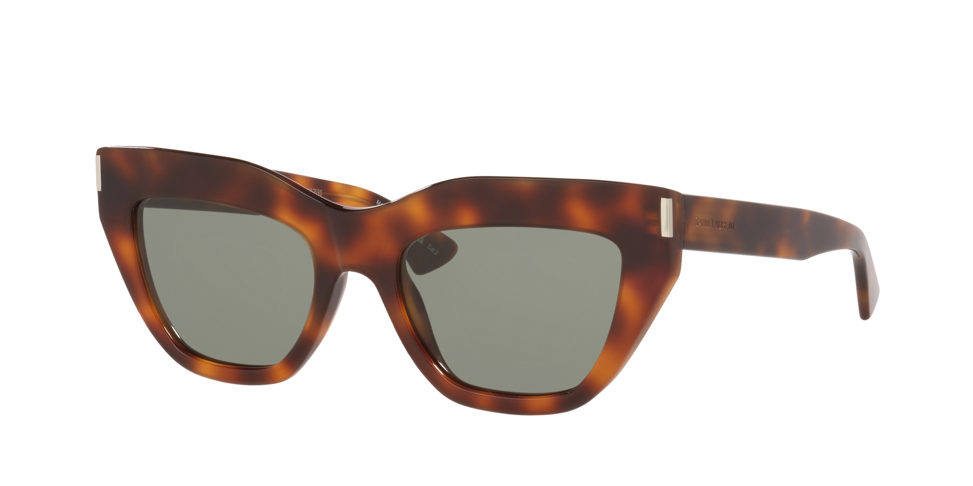 Saint Laurent Frau Sunglass SL759 - Rahmenfarbe: Tortoise, Linsenfarbe: Grün