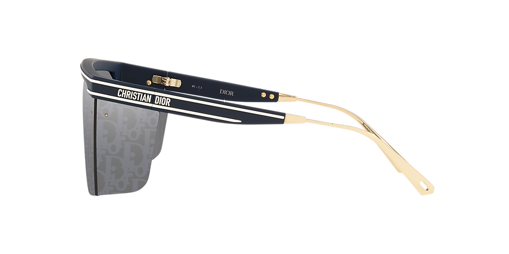 Christian Dior DiorClub M1U 31B8 Shield Sunglasses Logo Lens Oversized CHRISTIAN DIOR CLUB Navy Blue Mirror Print Oblique DIORCLUB  main image 3
